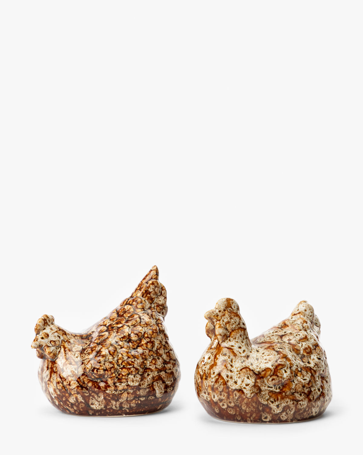 Poules en grès (lot de 2)