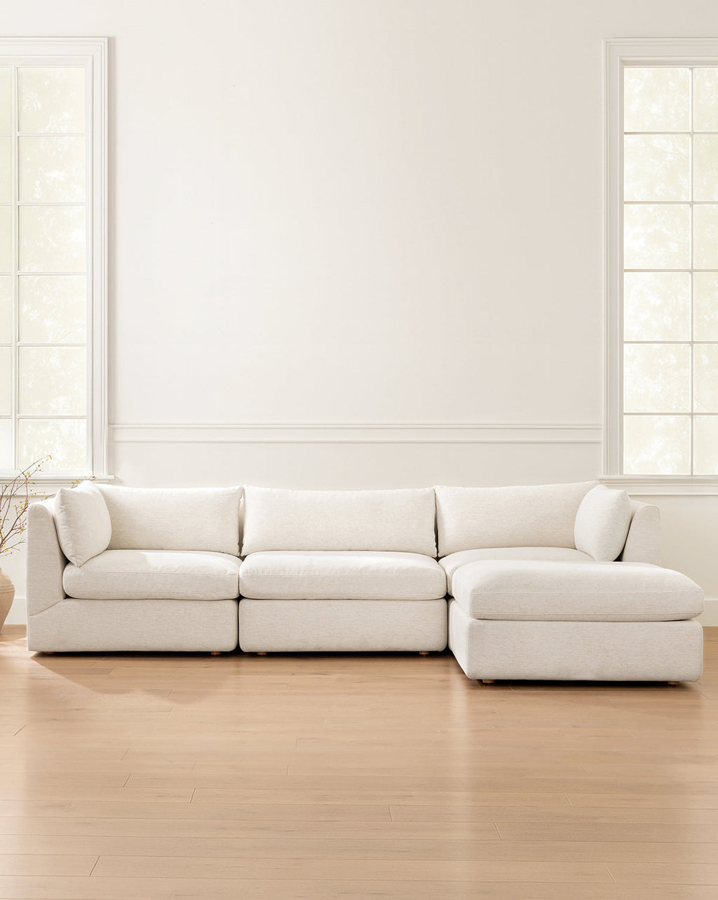 Canapé modulable Vivienne avec pouf