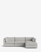 Canapé modulable Vivienne avec pouf