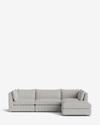 Canapé modulable Vivienne avec pouf