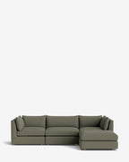 Canapé modulable Vivienne avec pouf