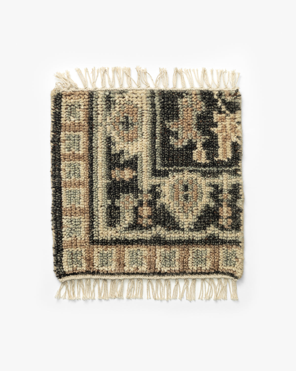 Échantillon de tapis en laine noué à la main Wayland