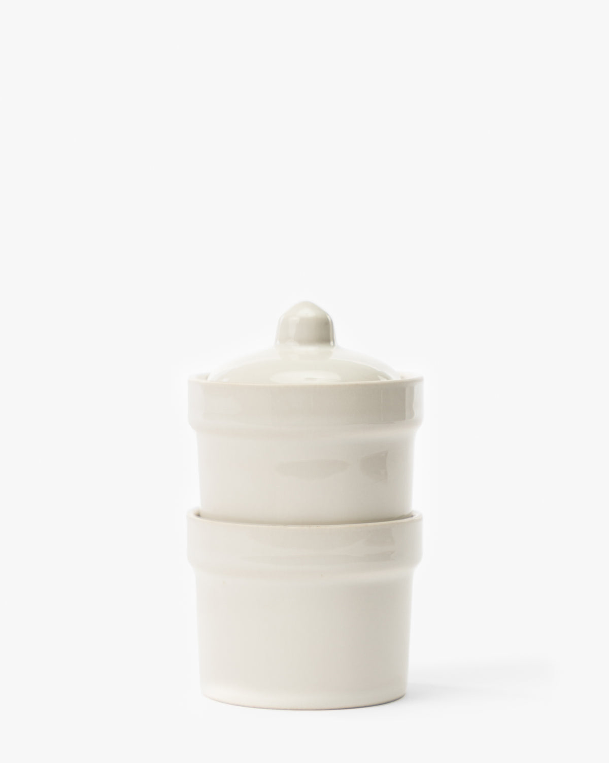 Pots à pince empilables blancs (lot de 2)