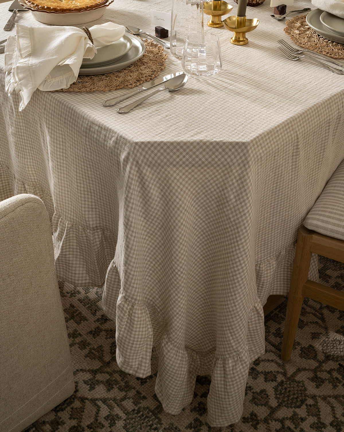 Nappe à volants en lin Catania