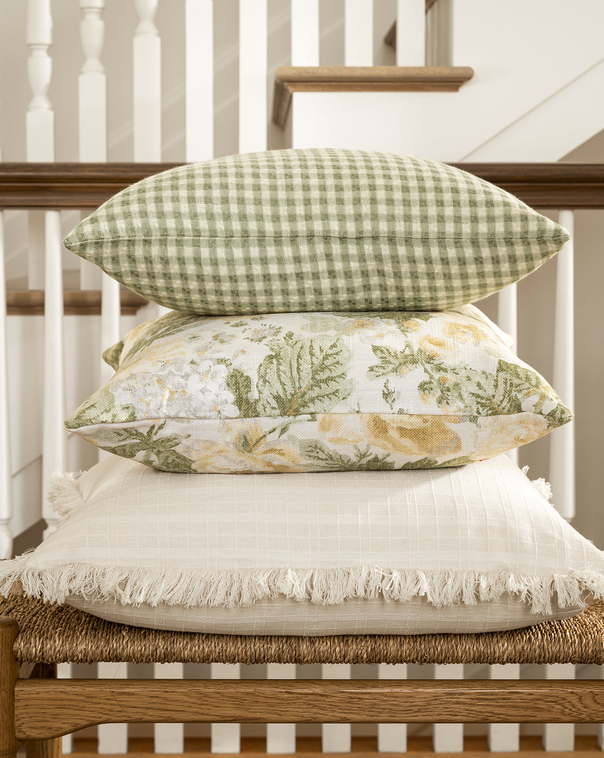 Housse de coussin à carreaux Finola